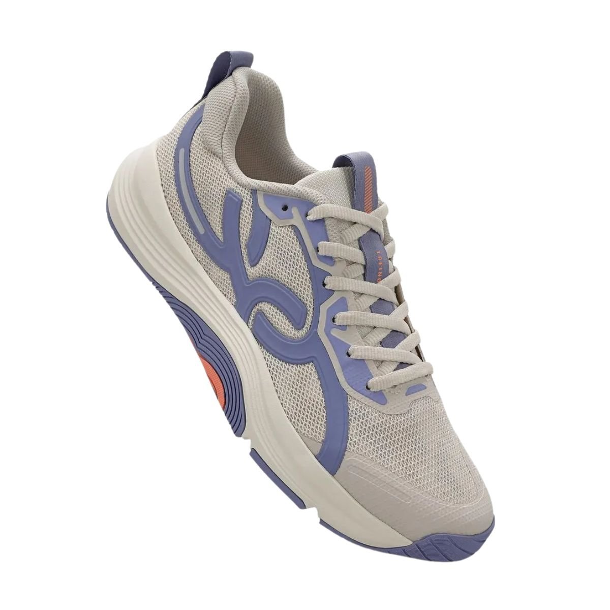 Tênis Feminino Olympikus Treino Bege E Lilás Off White/Lilás 2