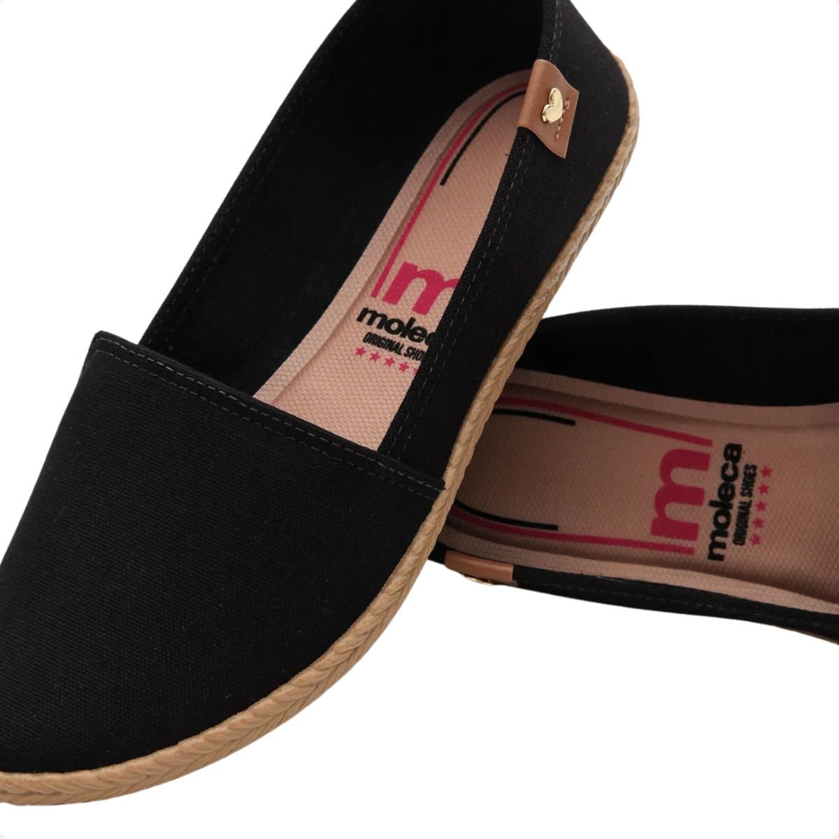 Sapatilha Feminina Moleca Alpargata Preta Preto 6