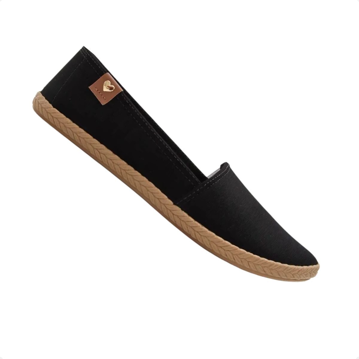Sapatilha Feminina Moleca Alpargata Preta Preto 7