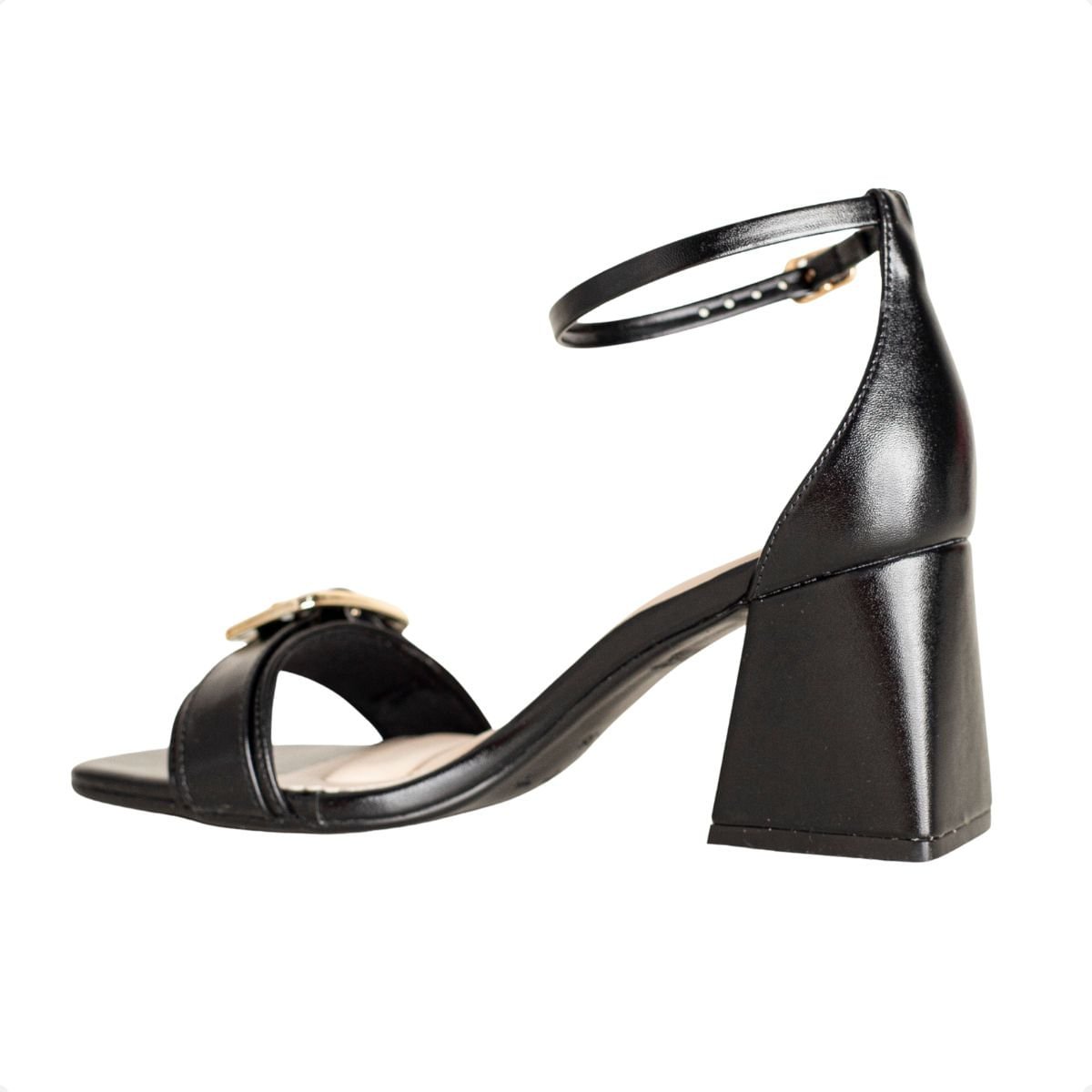 Sandália Salto Bloco Dm Preta Preto 5