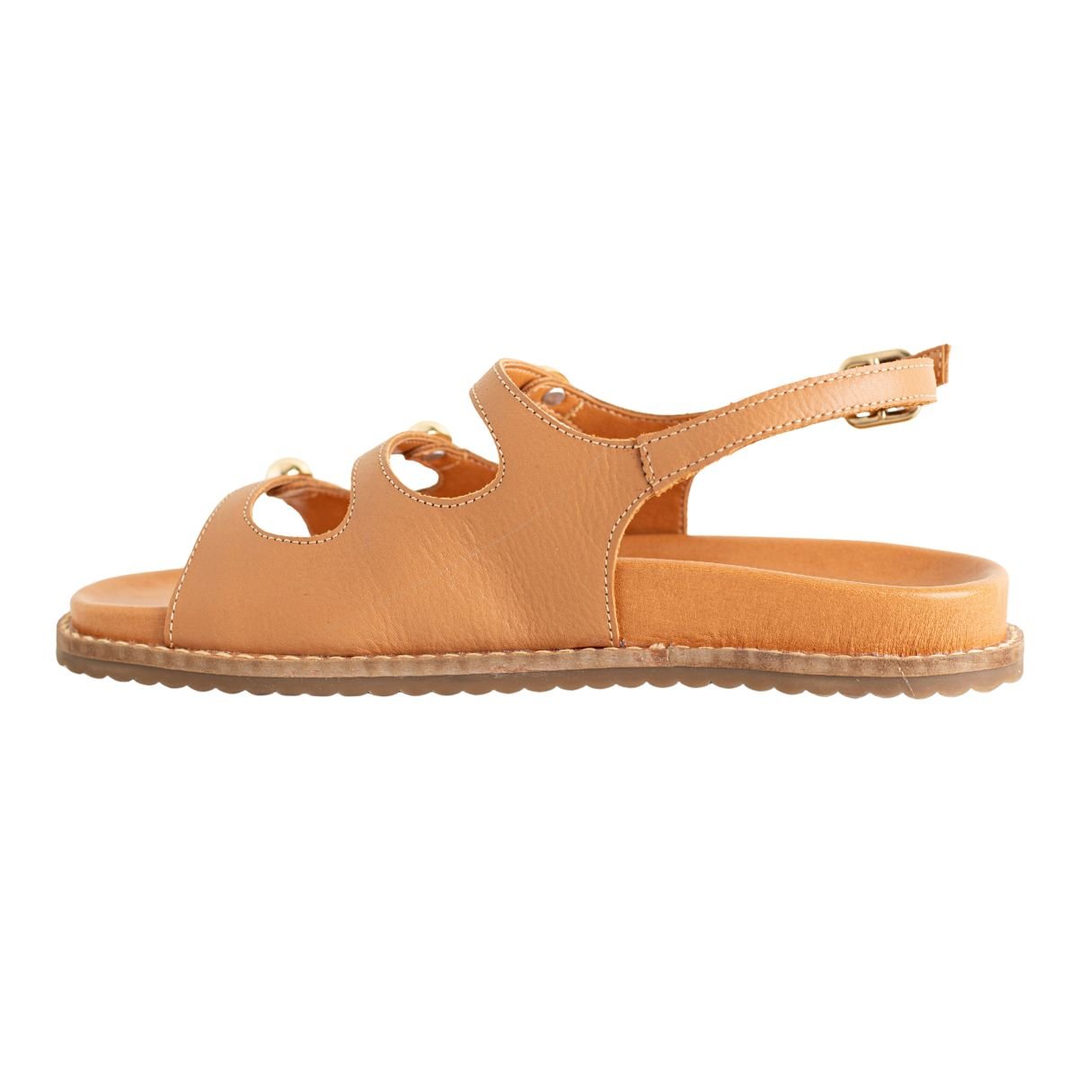 Sandália Flat Dm Glam Caramelo Caramelo 5