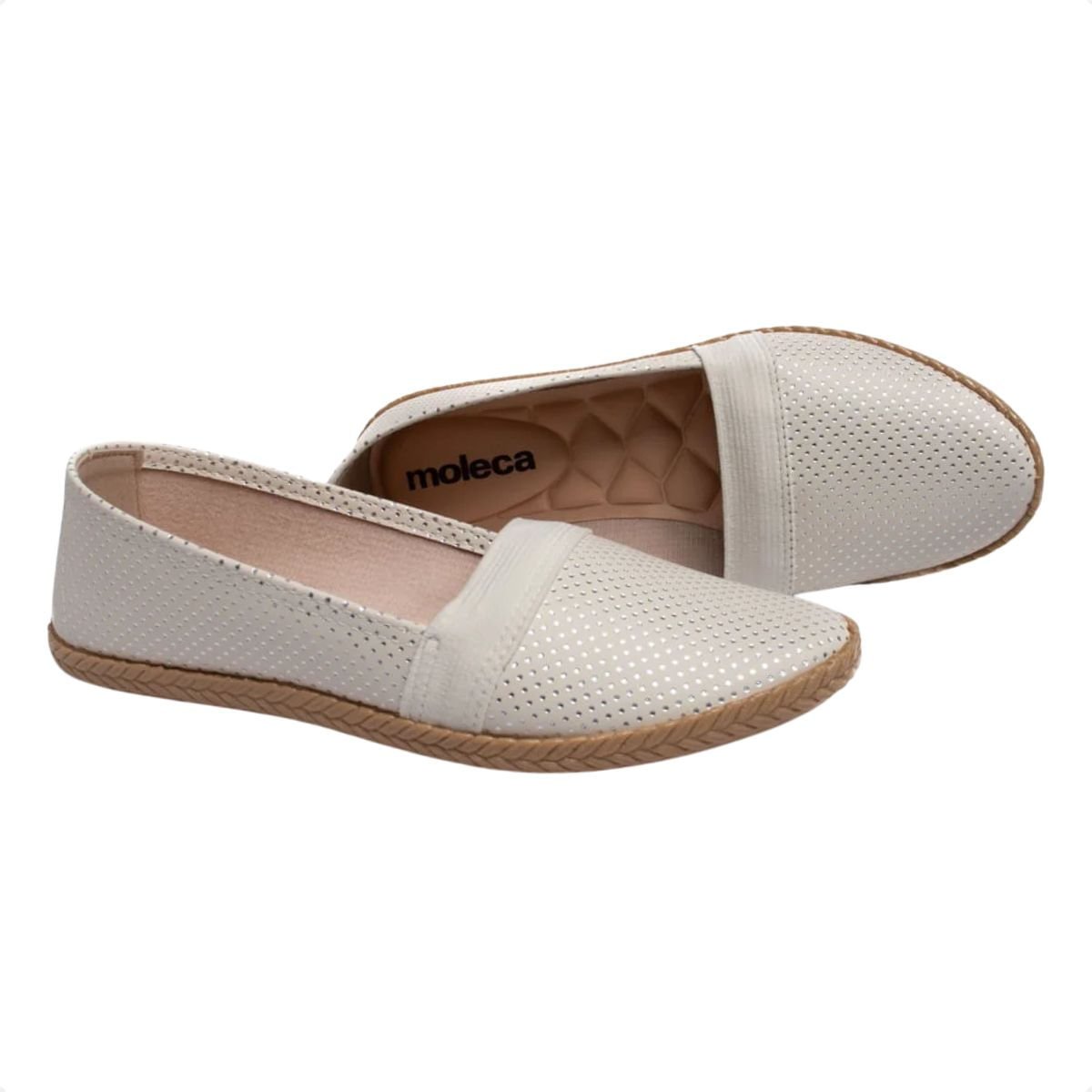 Sapatilha Feminina Moleca Napa Branco Branco 2
