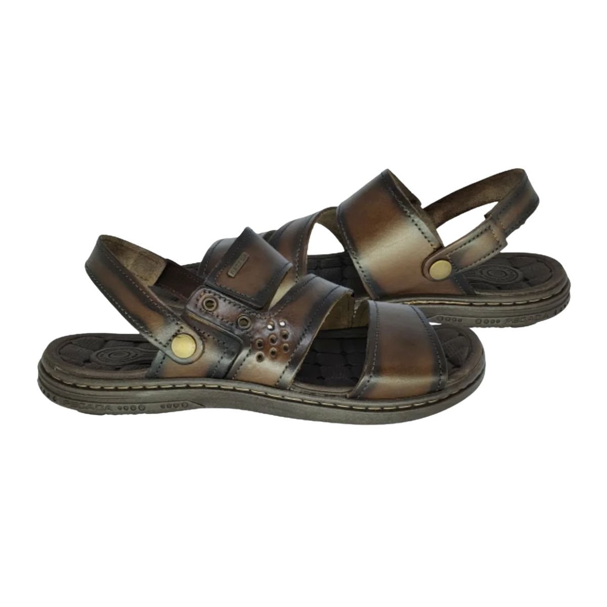 Sandália Masculina Pegada Amortech Marrom Marrom 2