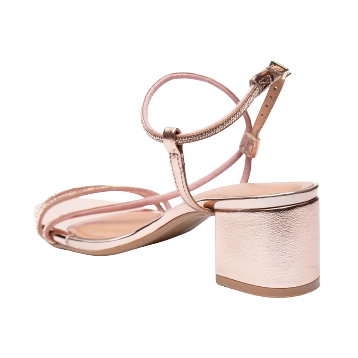 Sandália Feminina Salto Médio Grosso Vizzano Rosa Rosa 5