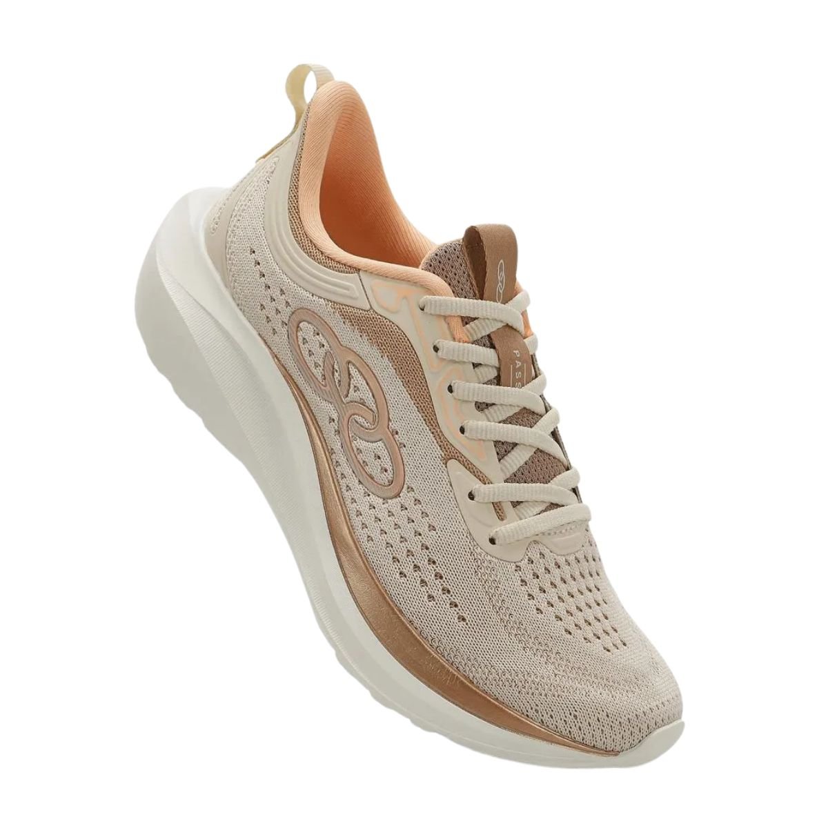 Tênis Corrida Feminino Olympikus Passo Bege Bege 2