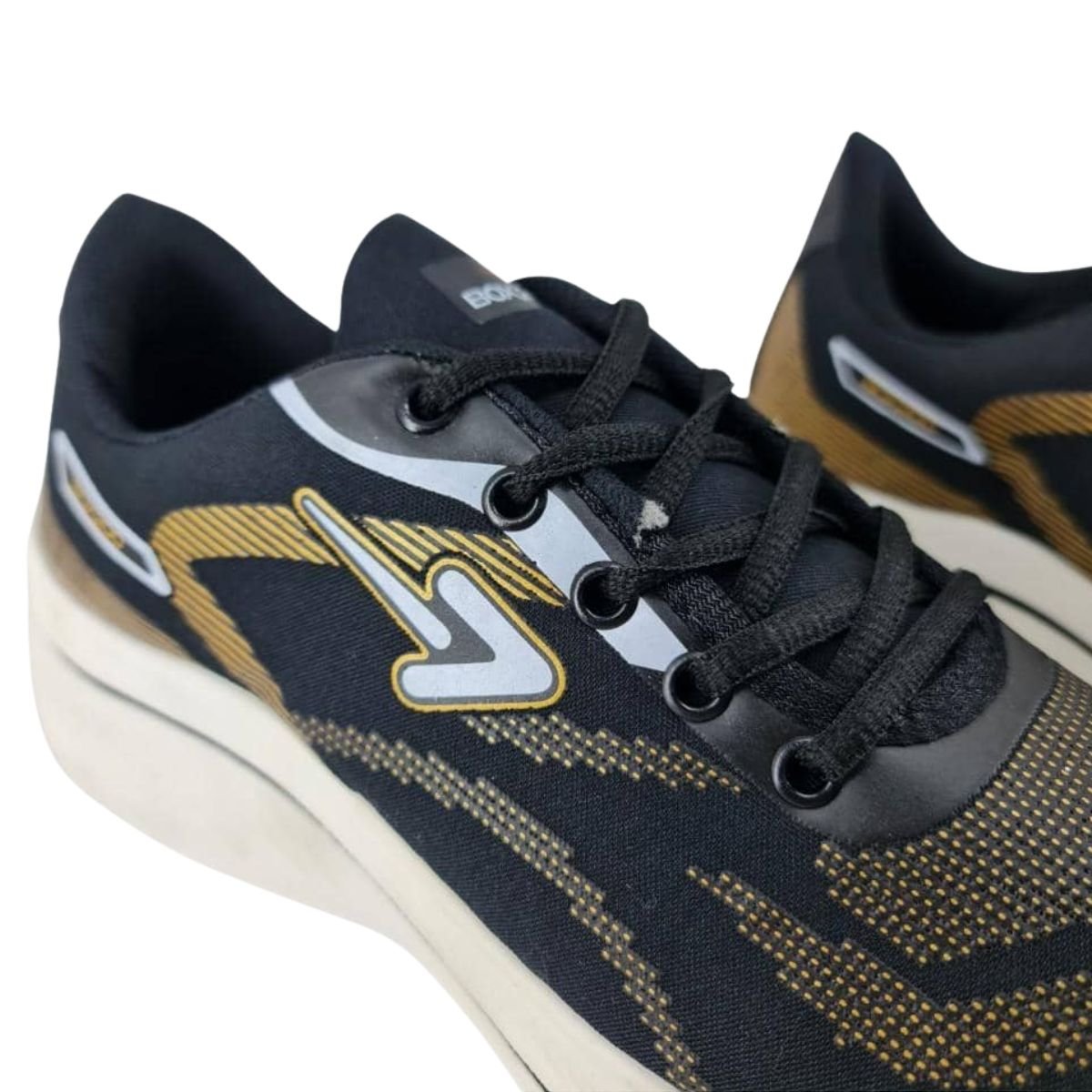 Tênis Corrida Masculino Jogging Box 200 Preto E Dourado Preto 5