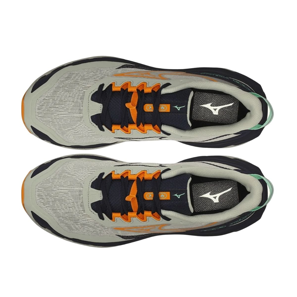 Tênis Trail Mascuilino Mizuno Wave Mujin Cinza Bege 2