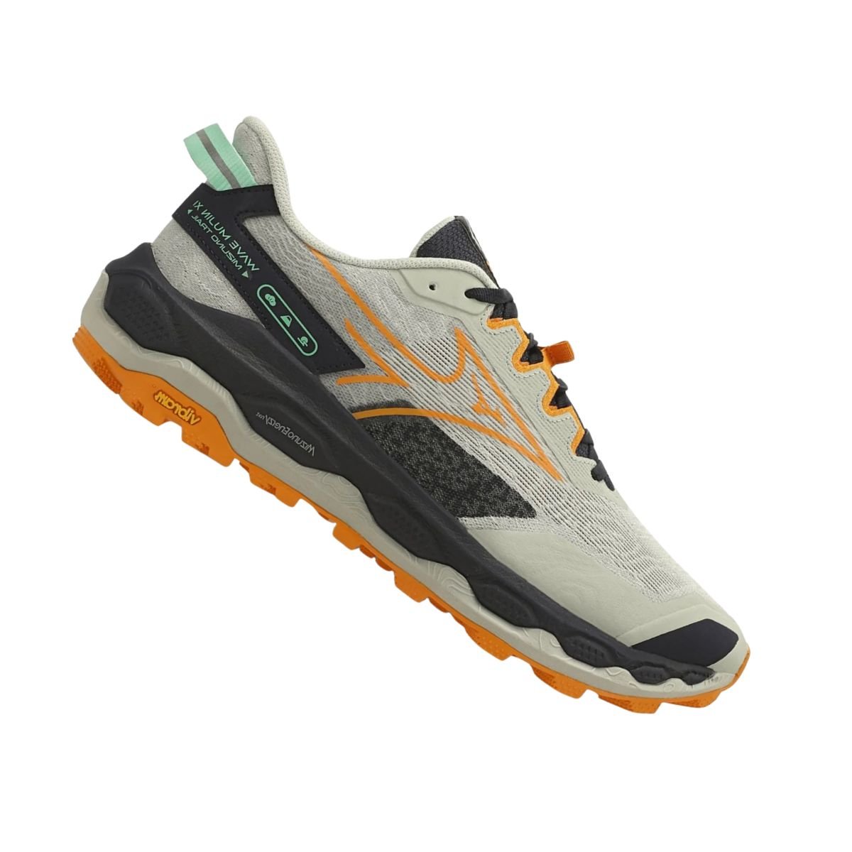 Tênis Trail Mascuilino Mizuno Wave Mujin Cinza Bege 7