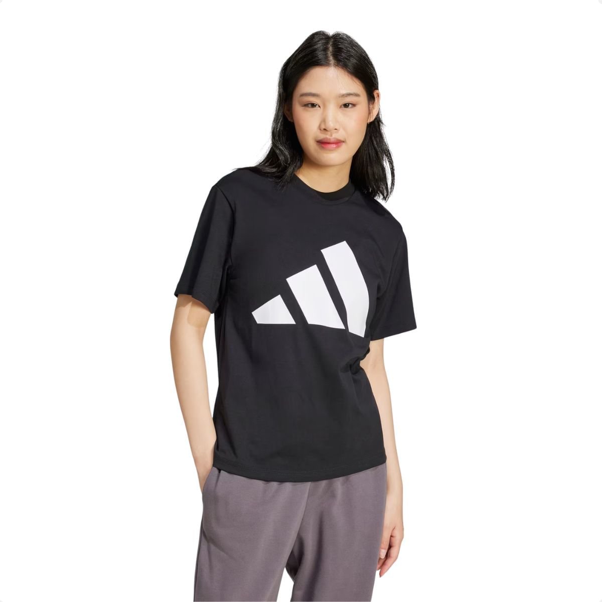 Camiseta Feminina Adidas Feminina Essentials Big Logo Preta