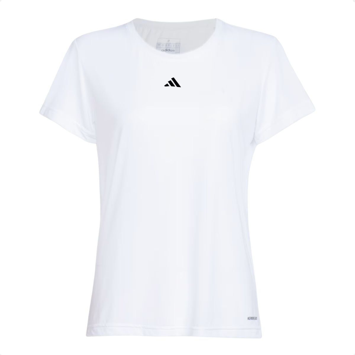 Camiseta Feminina Adidas Own The Run 3 Listras Branca