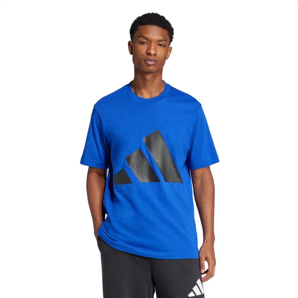 Camiseta Masculina Adidas Essentials Big Logo Azul