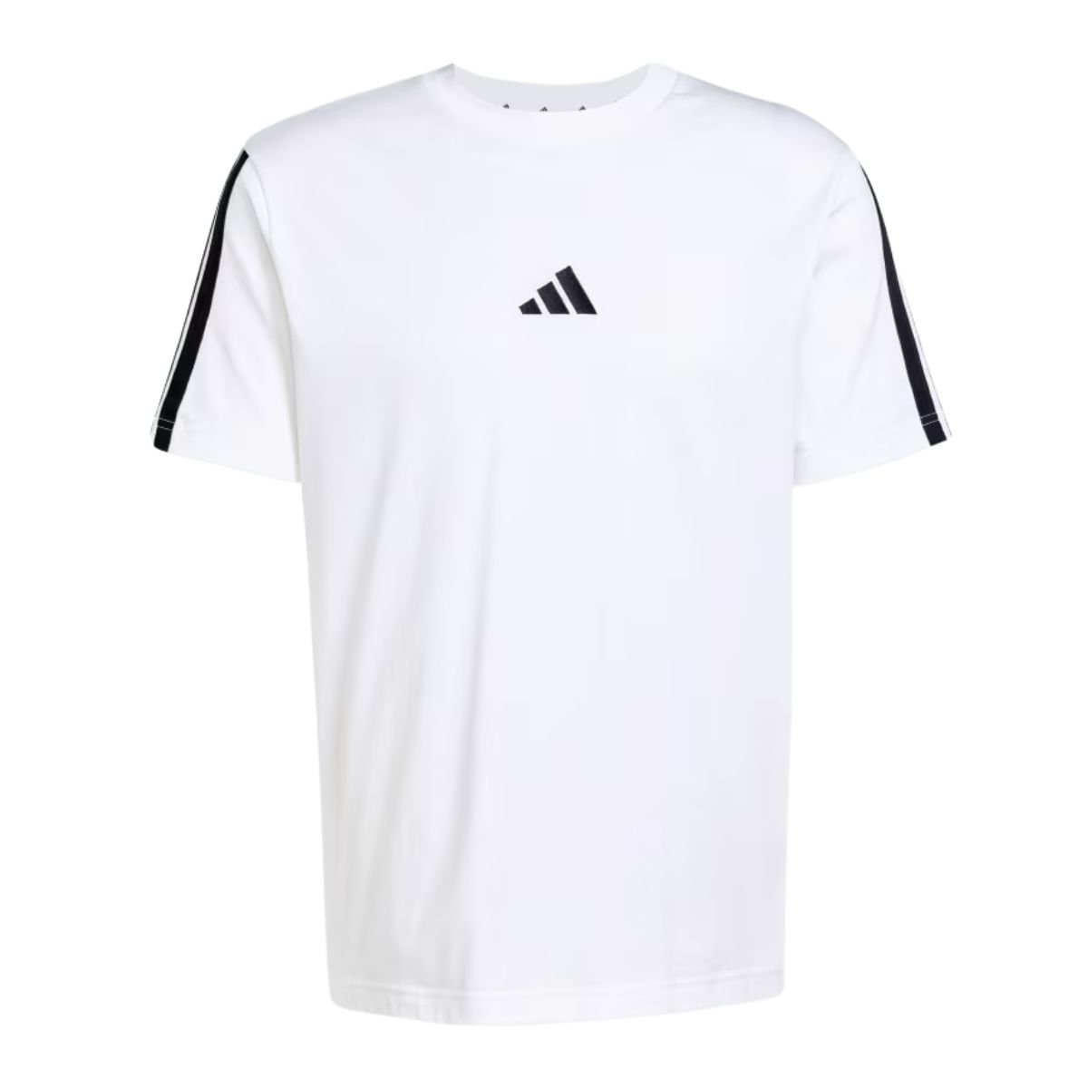 Camiseta Masculina Adidas Essentials 3 Listras Branca Branco 5