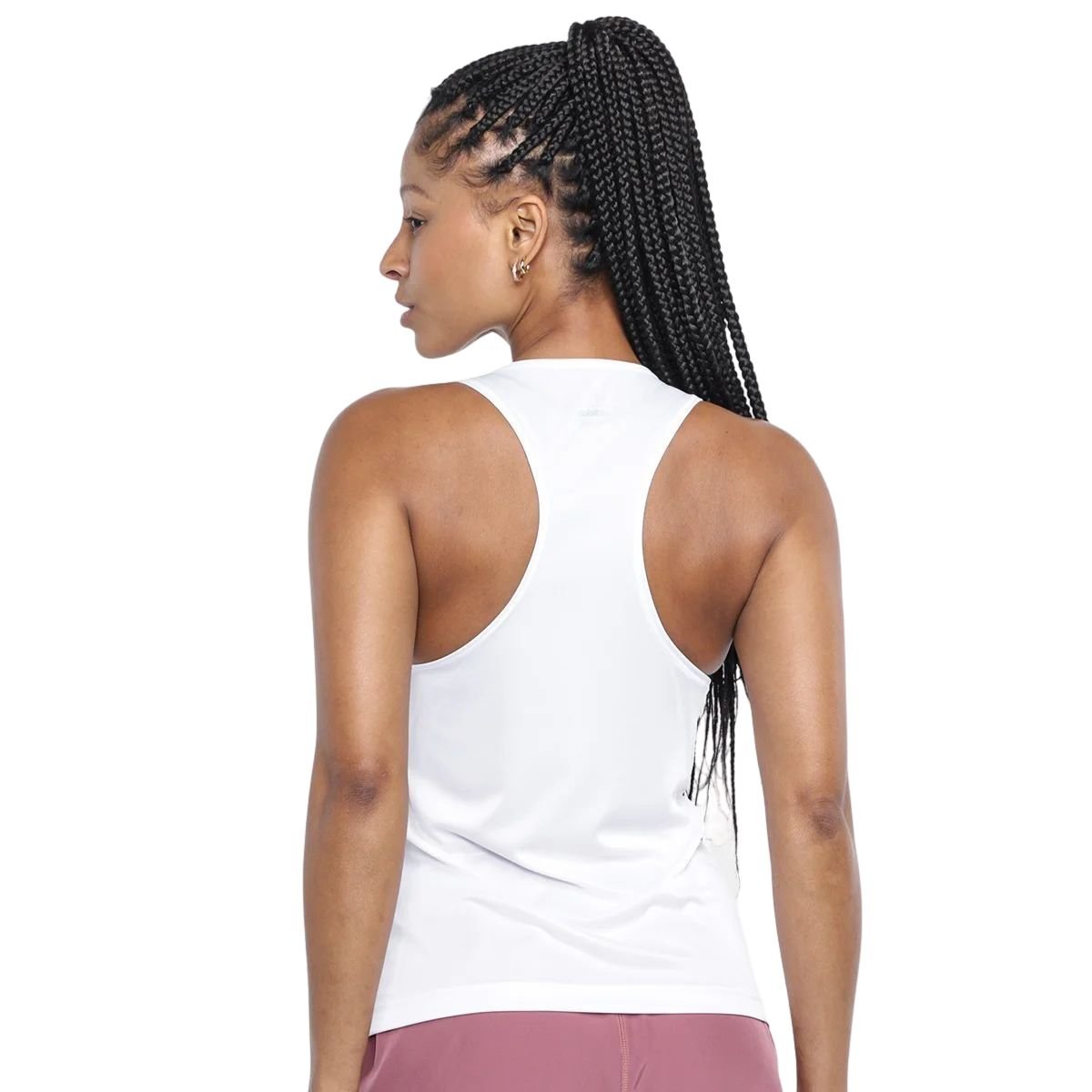 Camiseta Feminina Adidas Regata Treino Básica Branca Branco 3