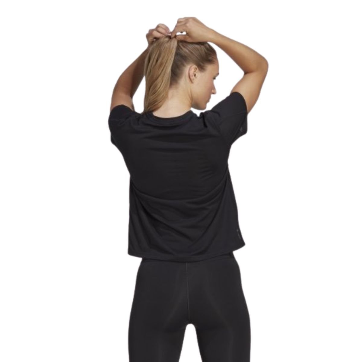 Camiseta Feminina Adidas Essentials Crew Preta Preto 4