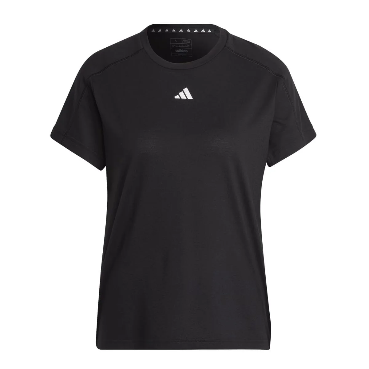 Camiseta Feminina Adidas Essentials Crew Preta Preto 5