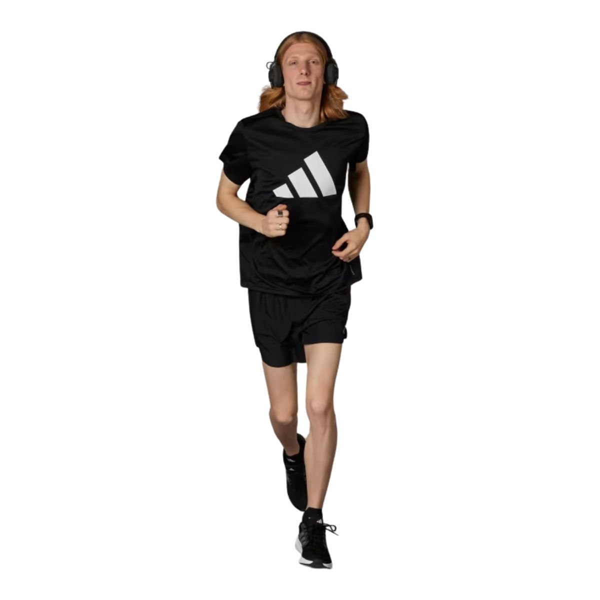 Camiseta Masculina Adidas Run It Preta Preto 2