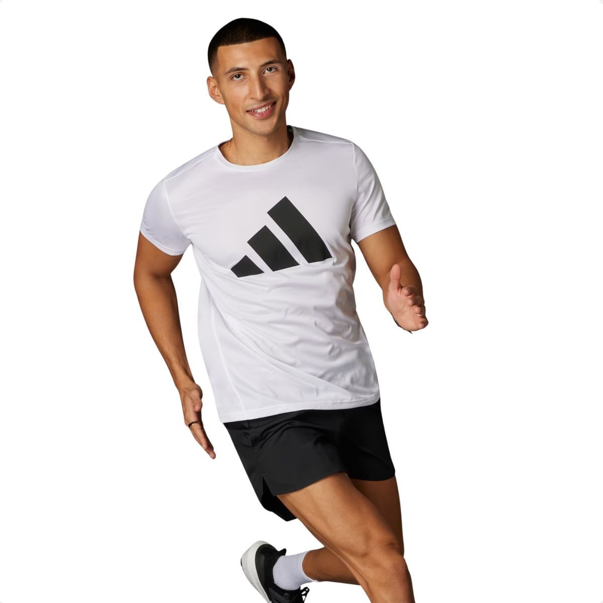 Camiseta Masculina Adidas Run It Branca