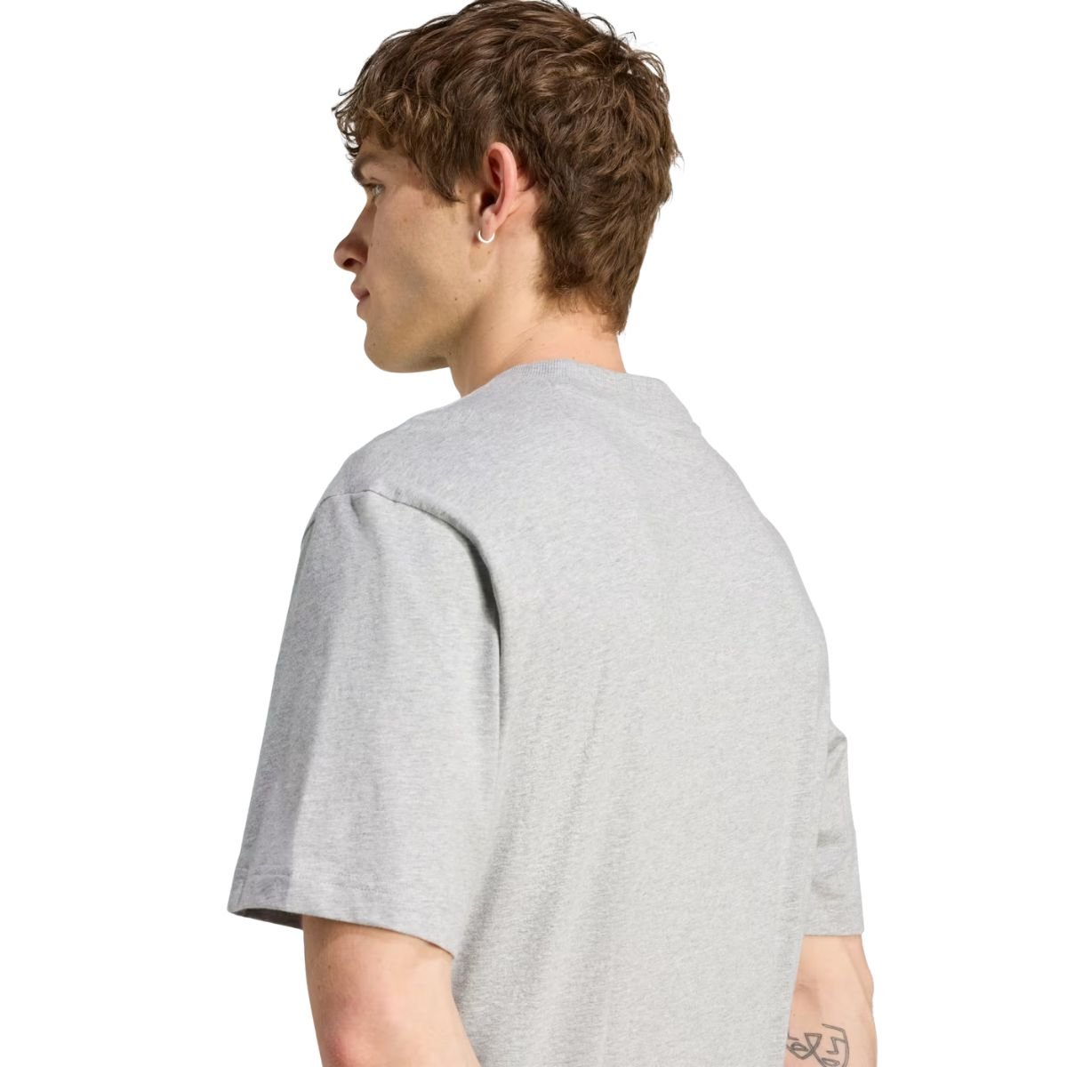 Camiseta Masculina Adidas Holiday Big Logo Cinza Cinza 4