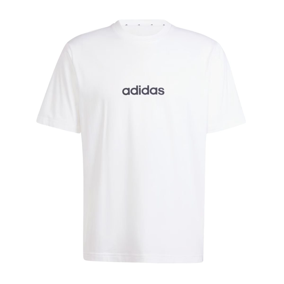 Camiseta Masculina Adidas Logo Linear Single Jersey Branca Branco 5