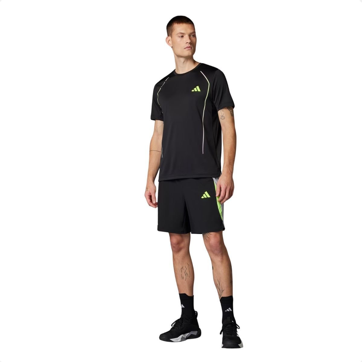 Camiseta Masculina Adidas Tech Apparel Preta Preto 1