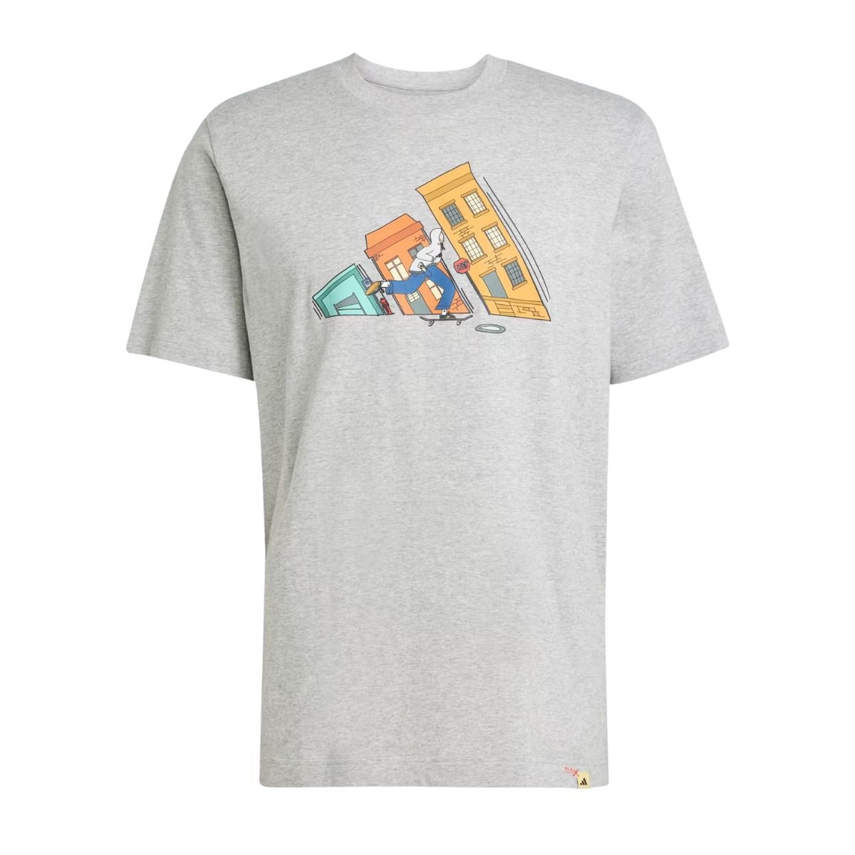Camiseta Masculina Adidas Gráfica Masculina Skate Cinza Cinza 5