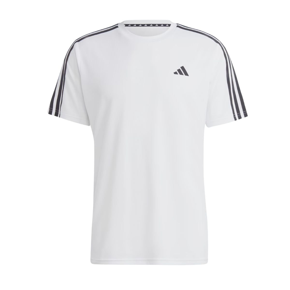 Camiseta Masculina Adidas Essentials 3 Listras Branco Branco 5