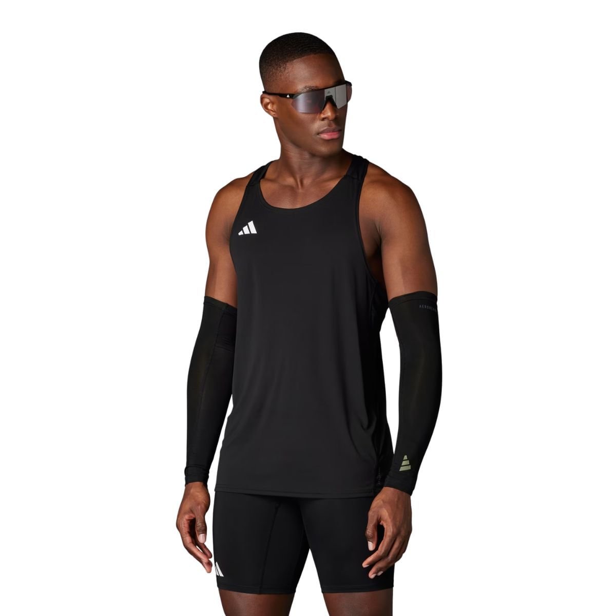 Camiseta Masculina Regata Adidas Adizero Essentials Preta Preto 2