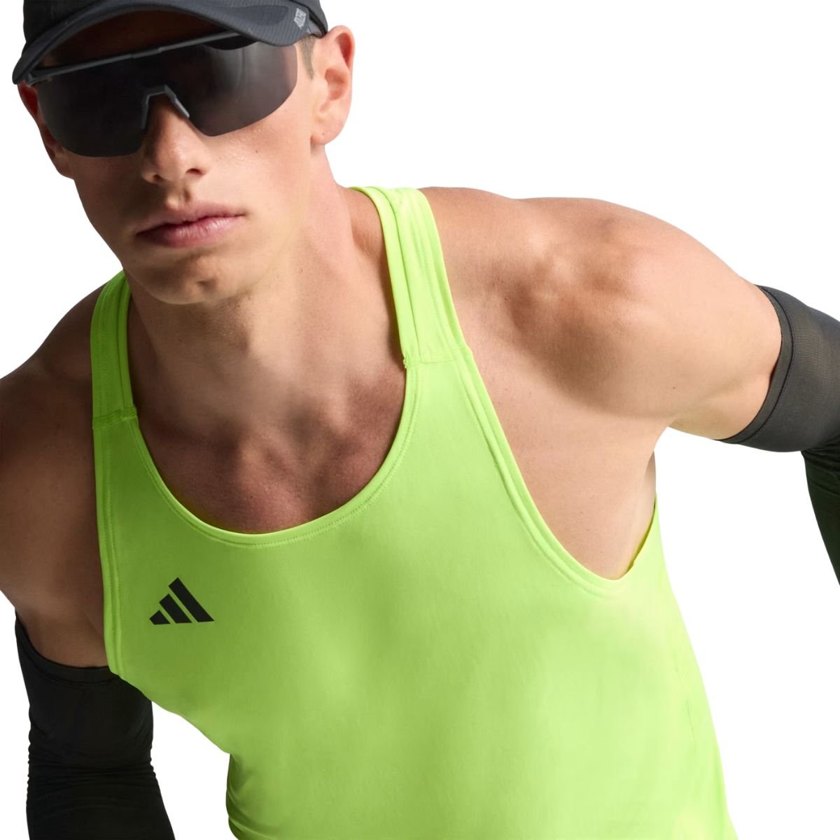 Camiseta Masculina Regata Adidas Adizero Essentials Verde Verde 3