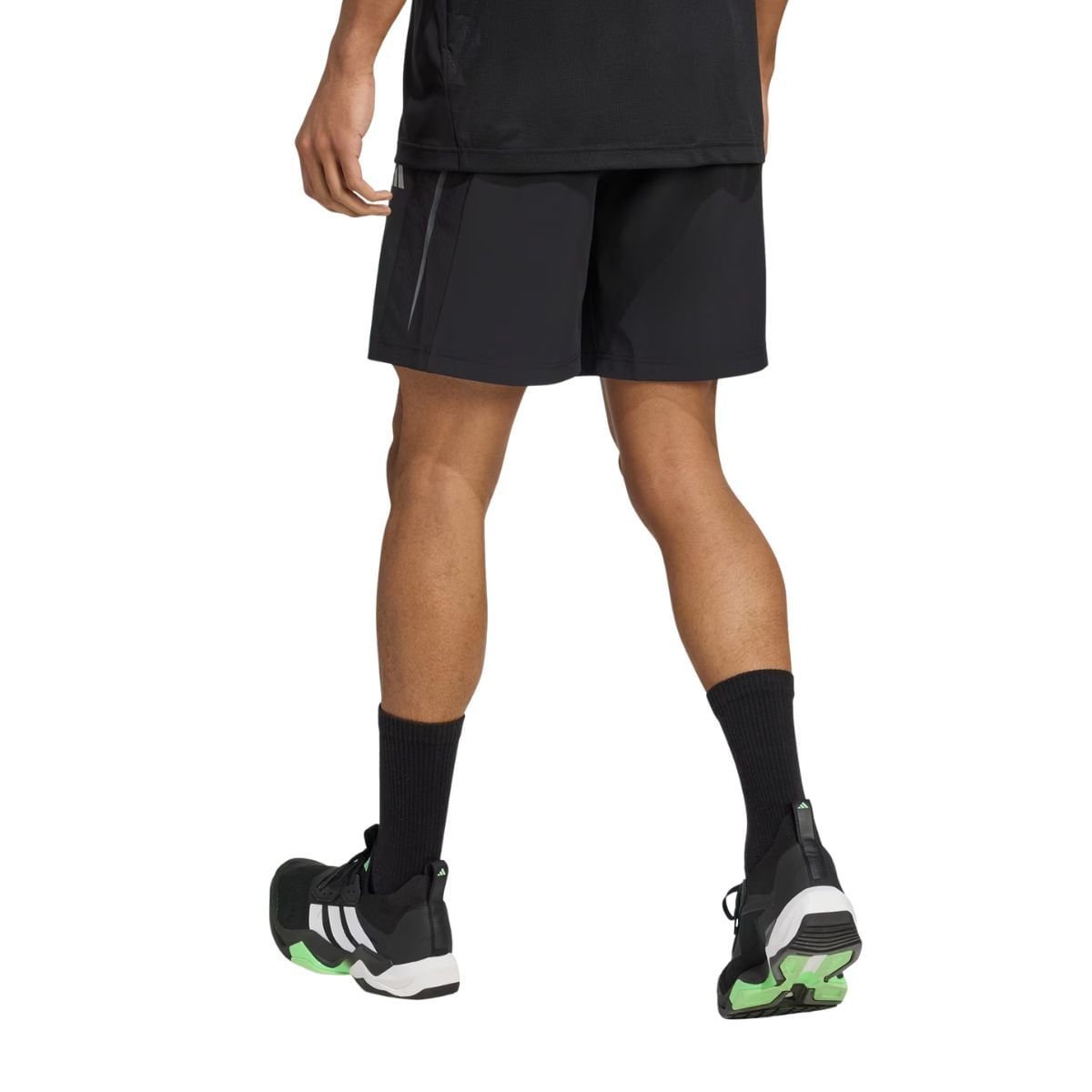 Bermuda Masculina Curta Adidas Tech Apparel Preta Preto 4