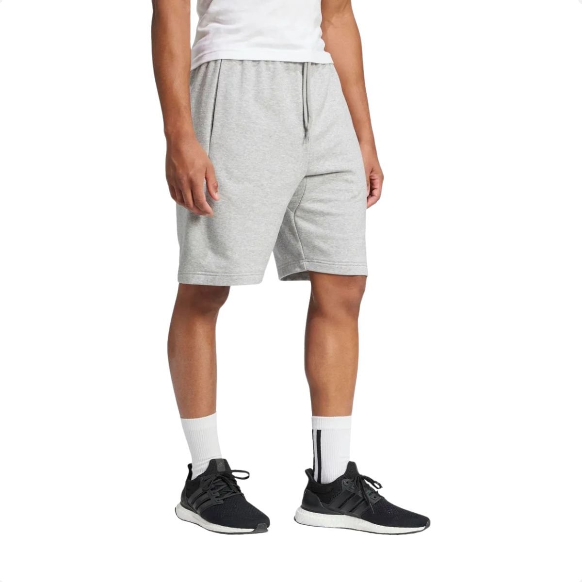 Short Masculino Curto Adidas Essentials Big Logo Cinza