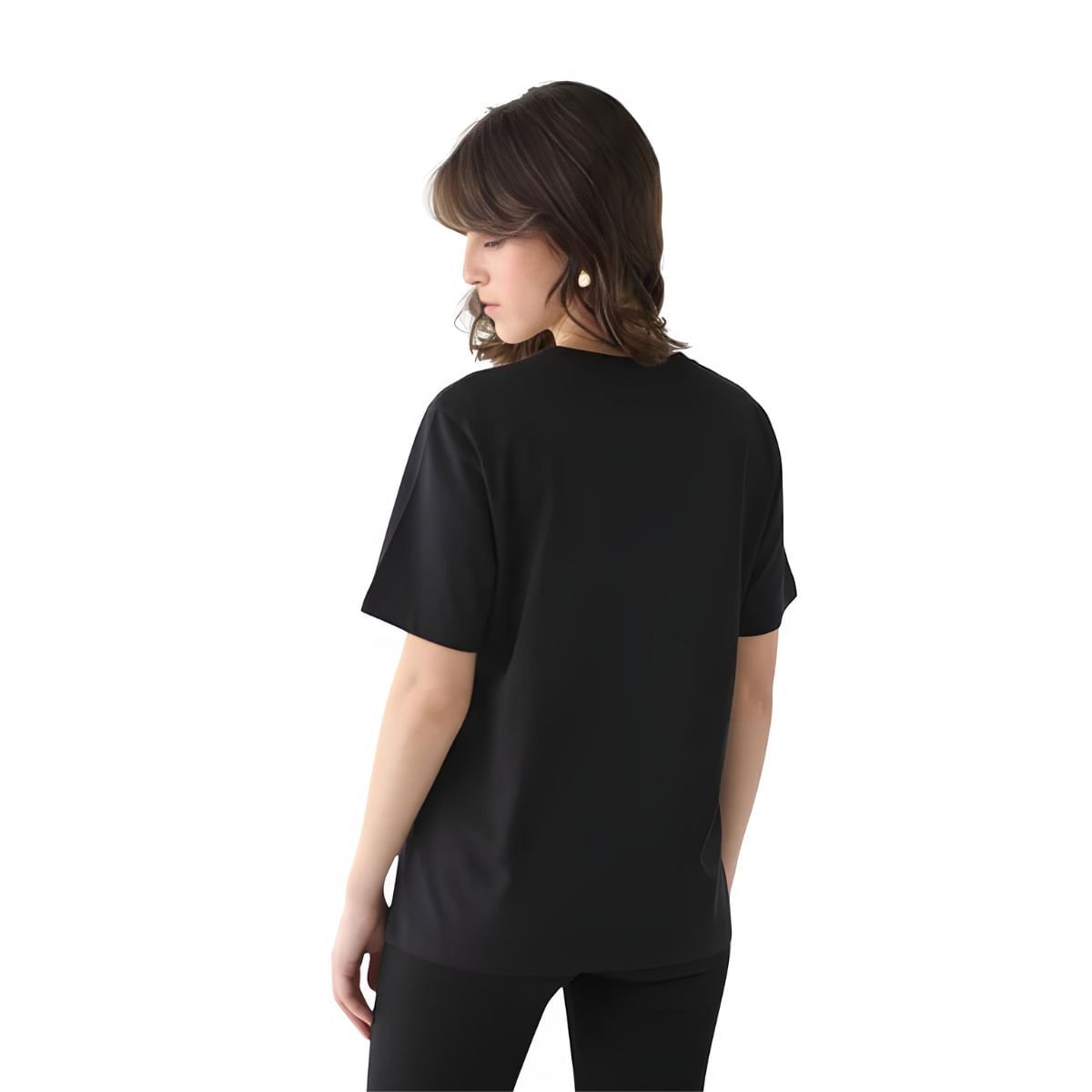 Camiseta Feminina Adidas Feminina Essentials Small Logo Preta Preto 3