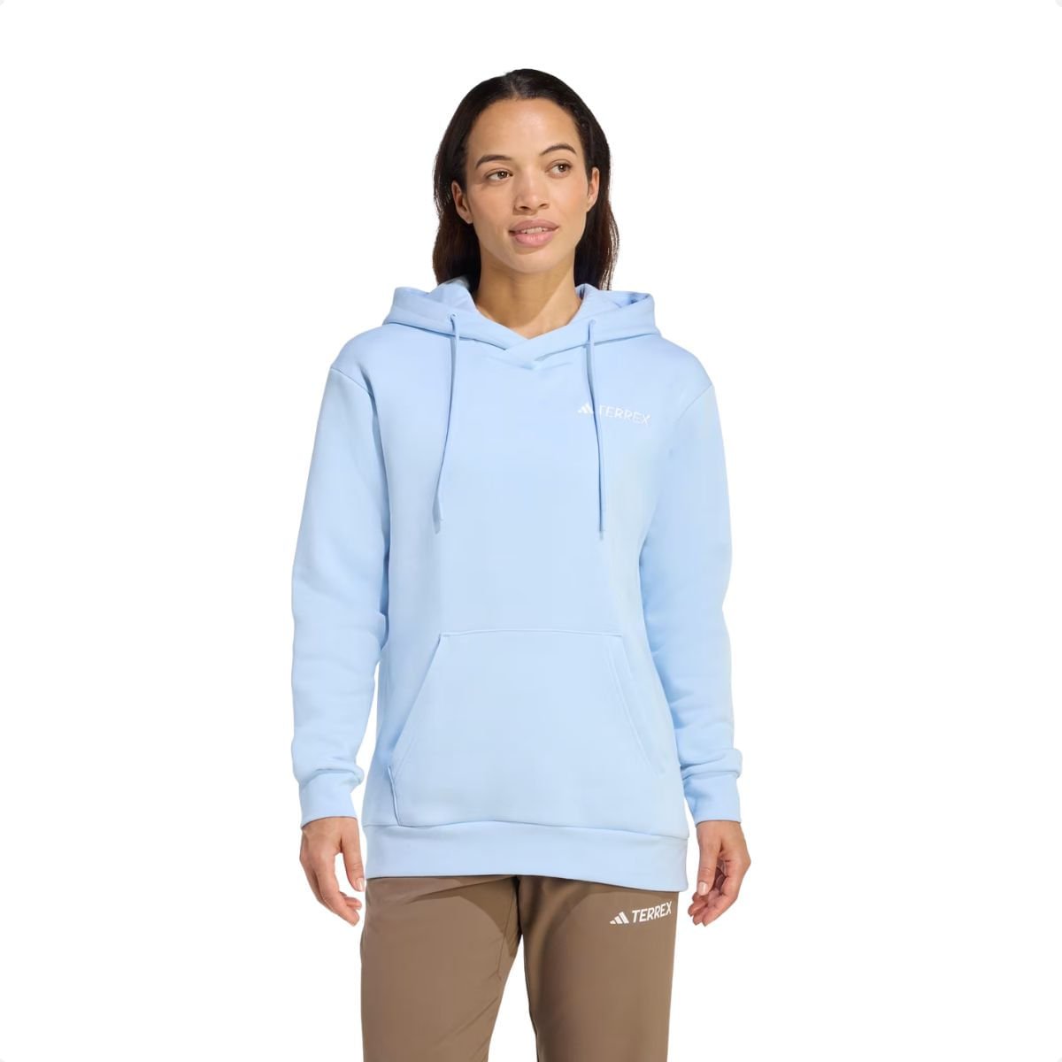 Jaqueta Feminino Moletom Adidas Terrex Multi Logo Azul