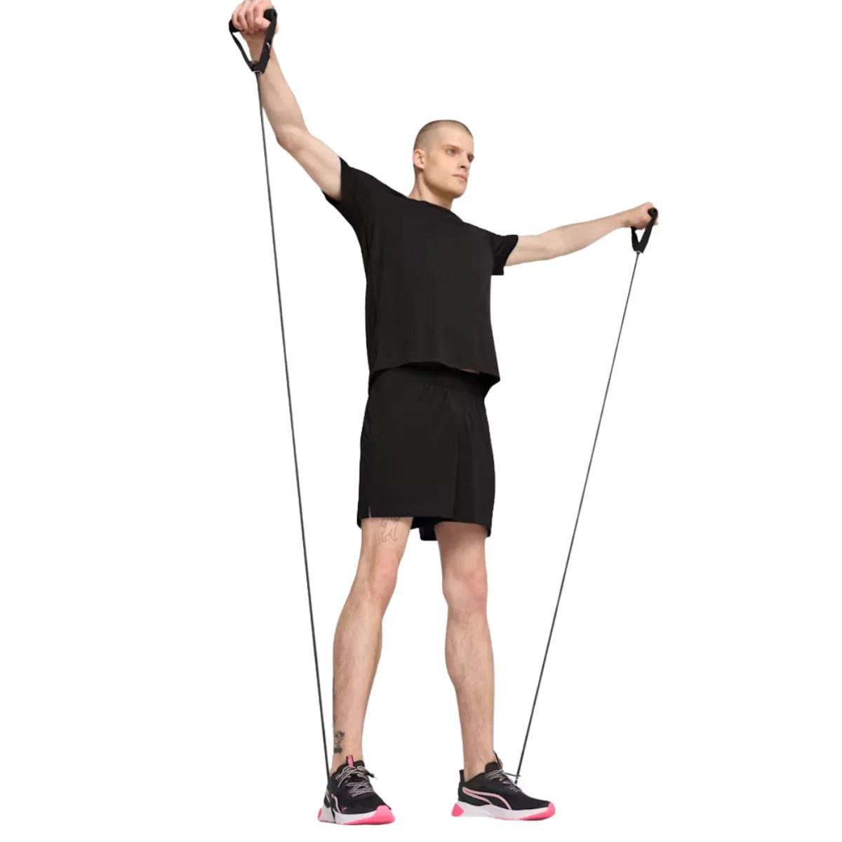 Camiseta Masculina Puma Tad Essentials Heather Cat Preta Preto 2