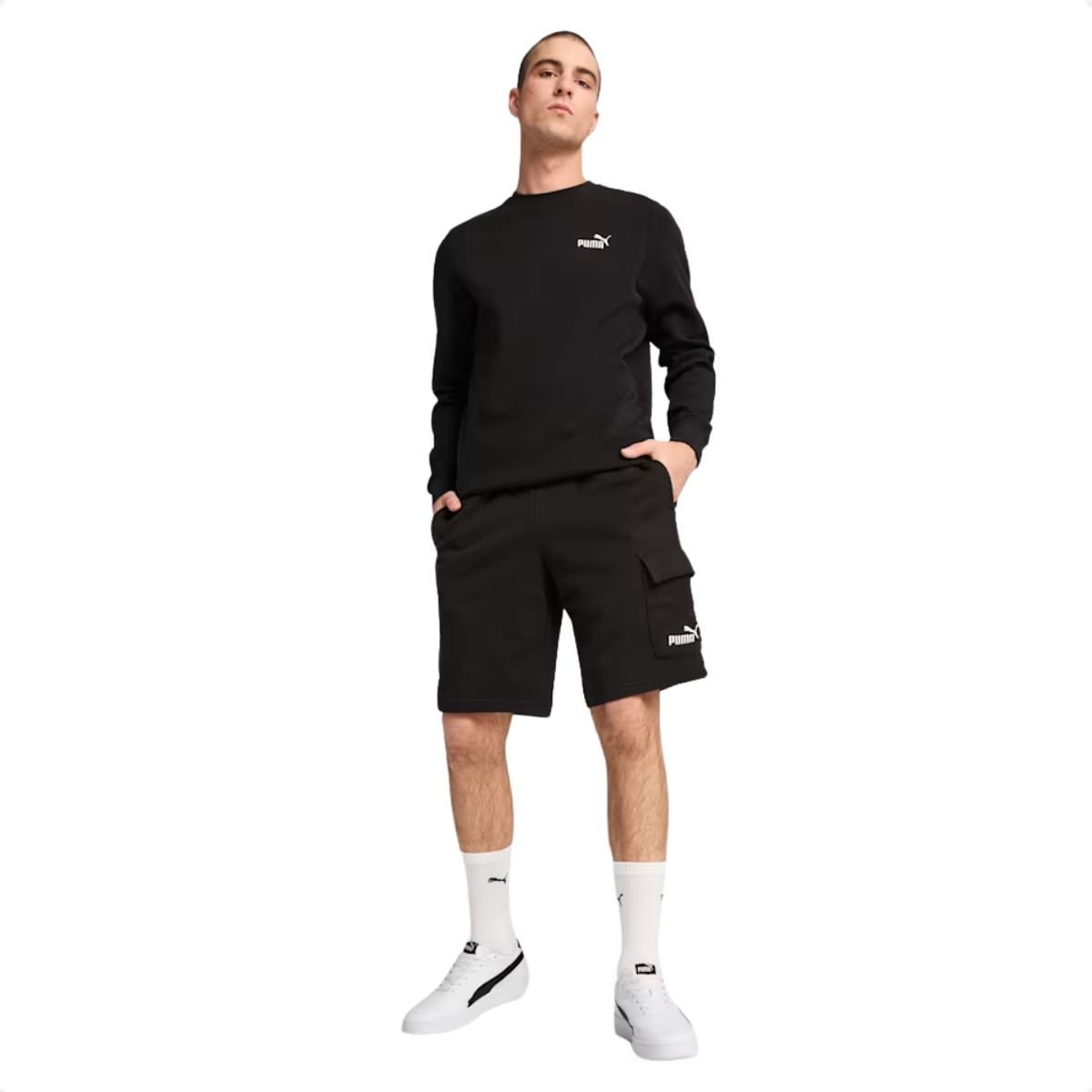 Short Masculino Puma Essentials No. 1 Logo Preto