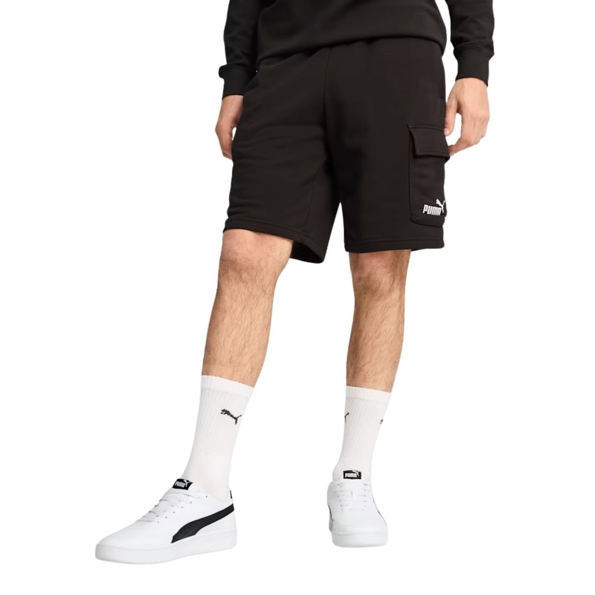 Short Masculino Puma Essentials No. 1 Logo Preto Preto 2