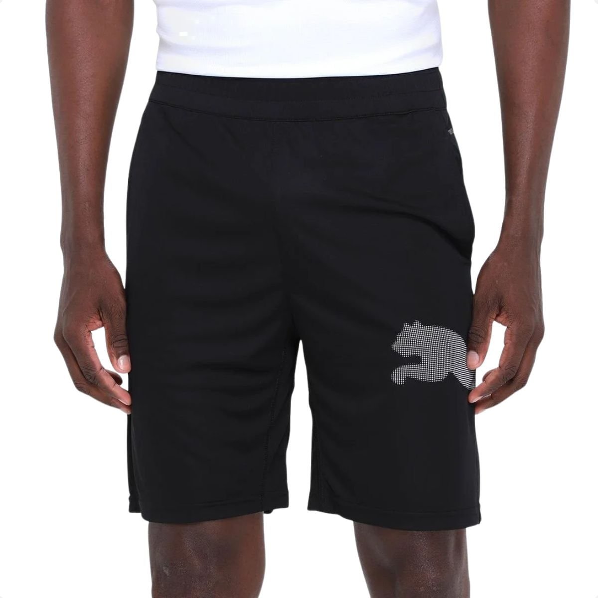 Short Masculino Longo Puma Tad Big Logo Preto