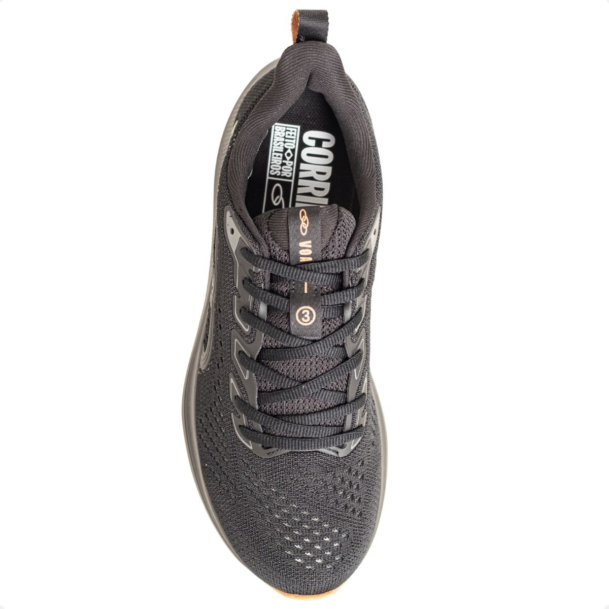 Tênis Corrida Masculino Olympikus Voa 3 Preto Preto 6