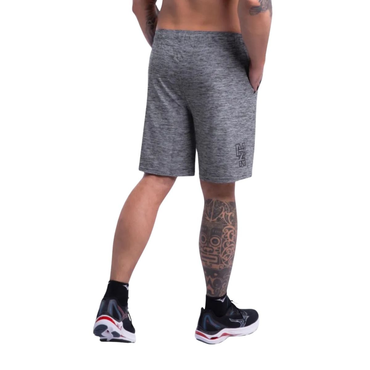 Bermuda Masculina Curta Mizuno Soul Fit Cinza Cinza 4