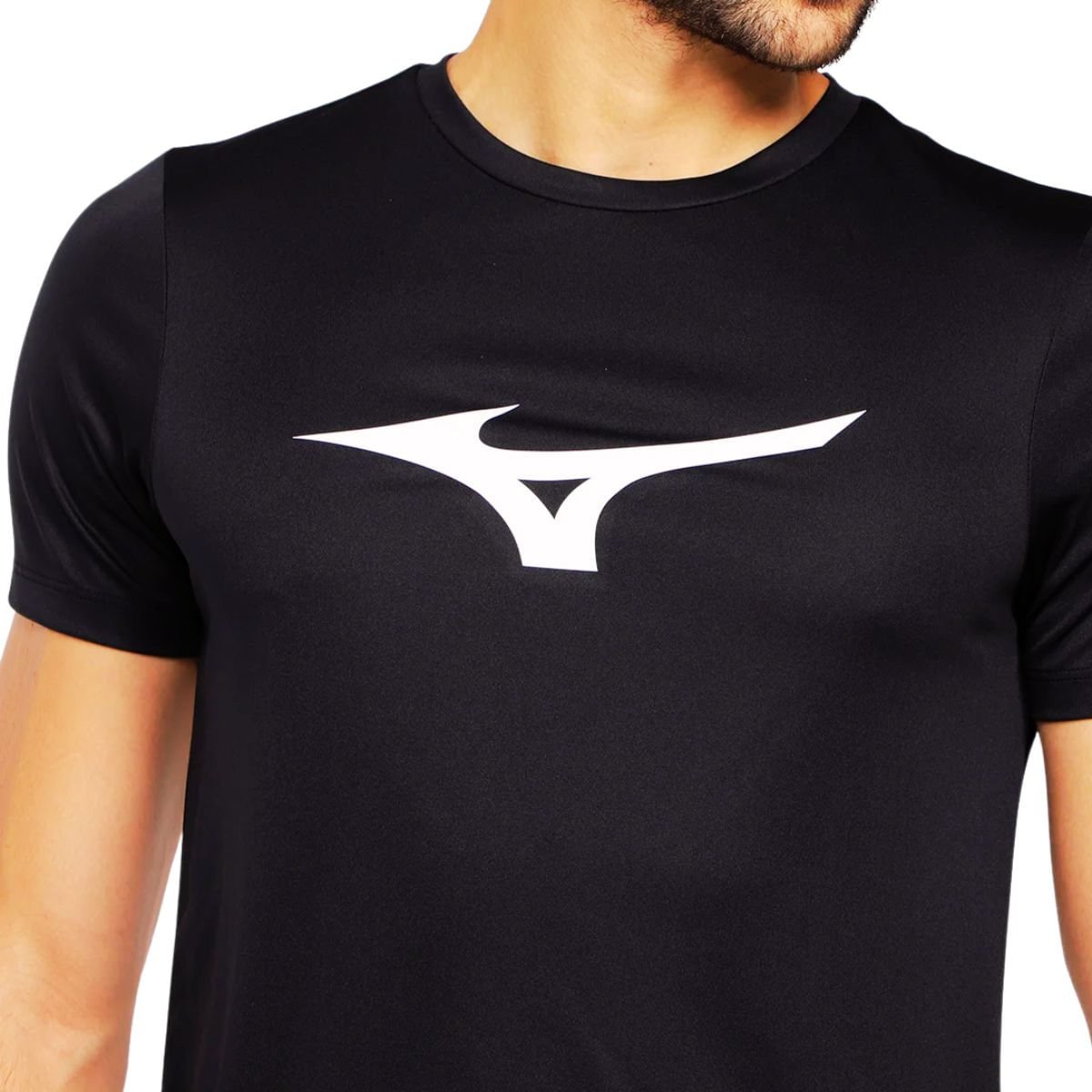 Camiseta Masculina Mizuno Run Spark Preta Preto 2