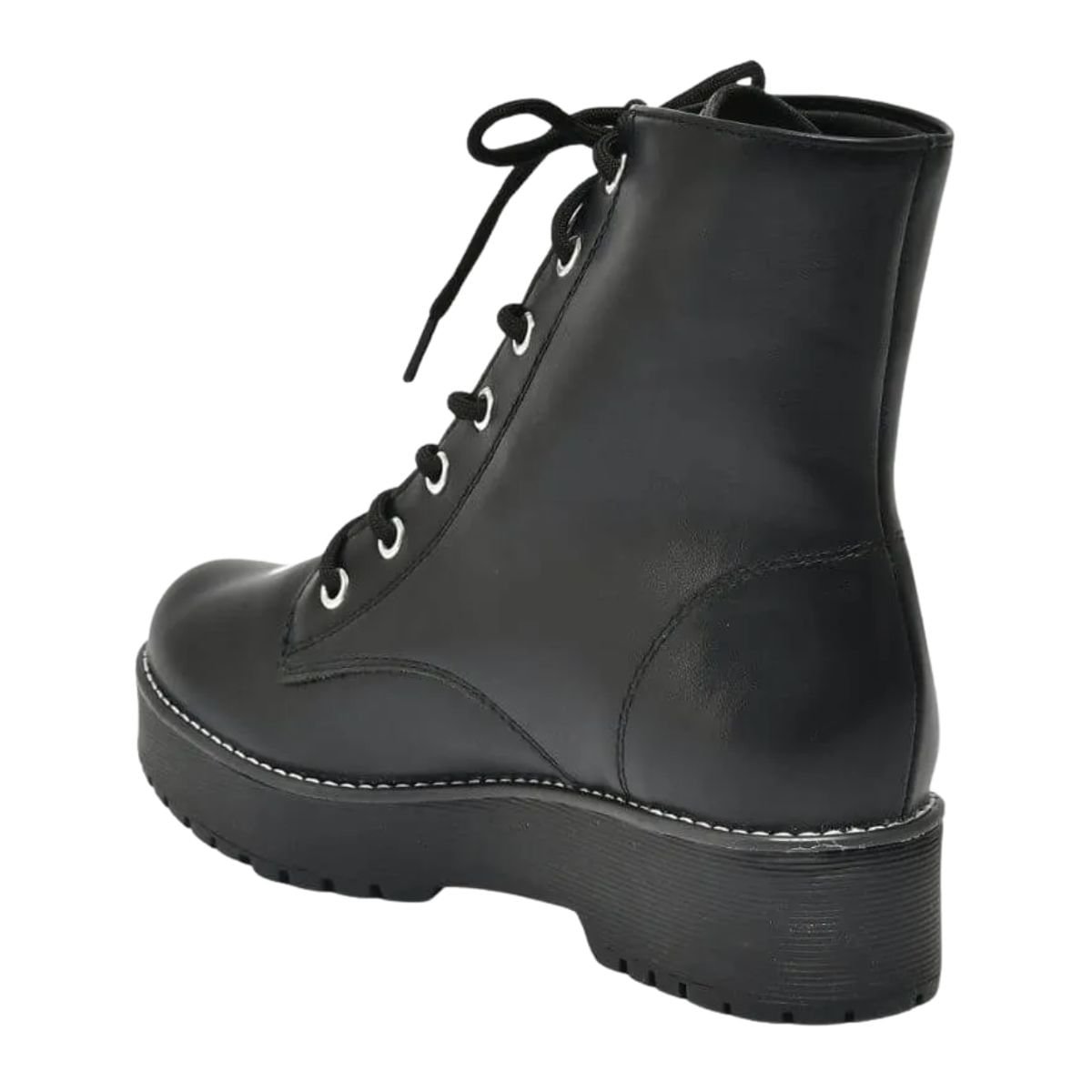 Bota Feminina Coturno Via Marte Preta Preto 5
