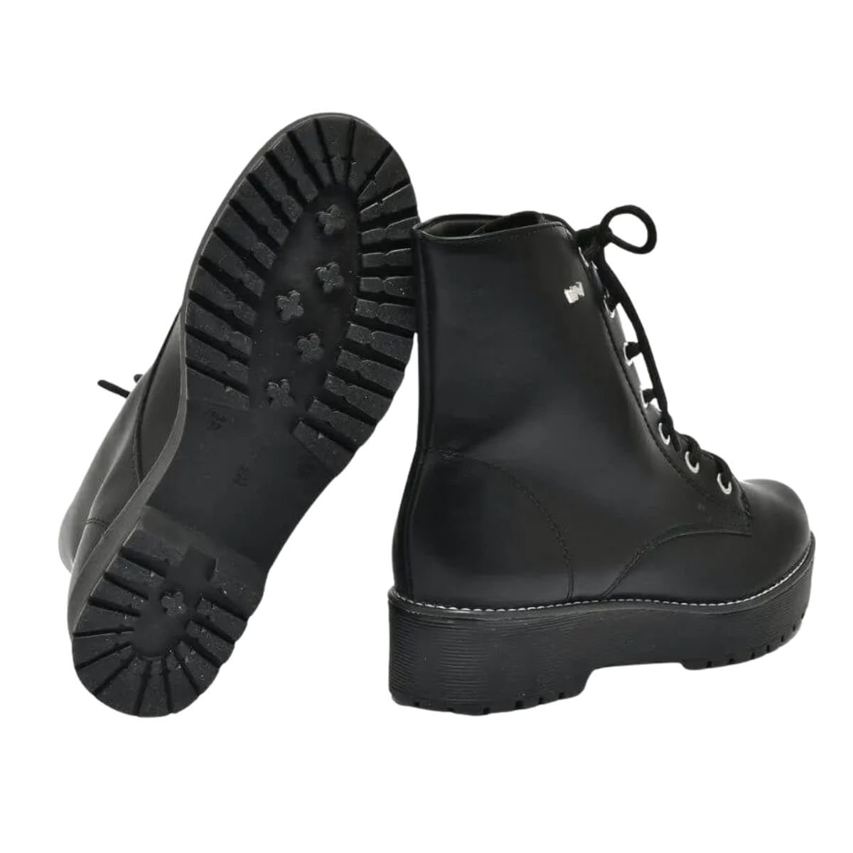 Bota Feminina Coturno Via Marte Preta Preto 6