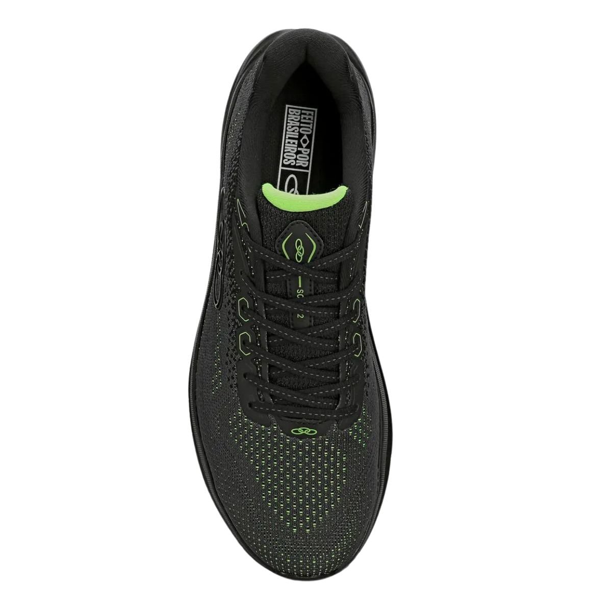 Tenis Running Masculino Olympikus Soma 2 Preto/Verde 4