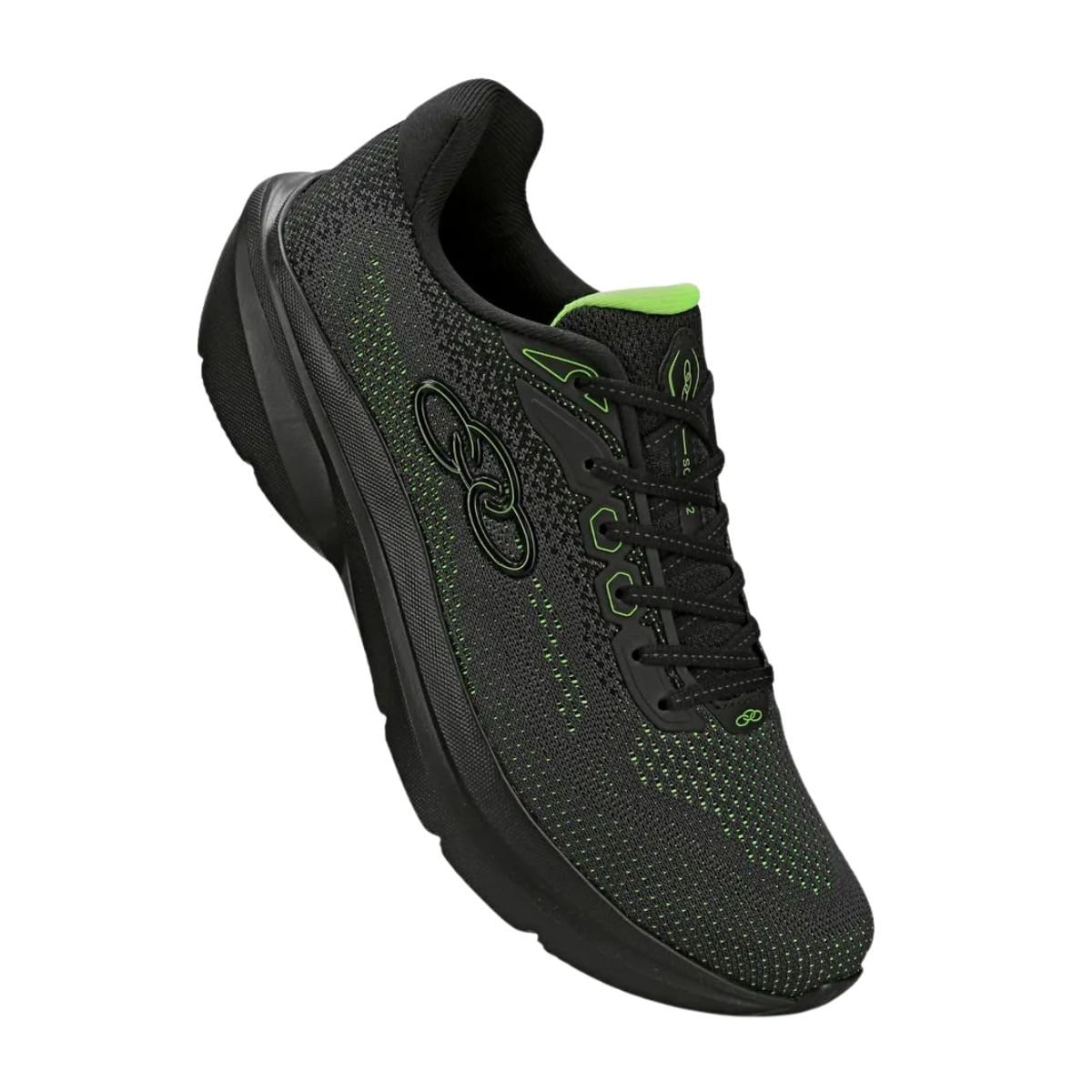 Tenis Running Masculino Olympikus Soma 2 Preto/Verde 2