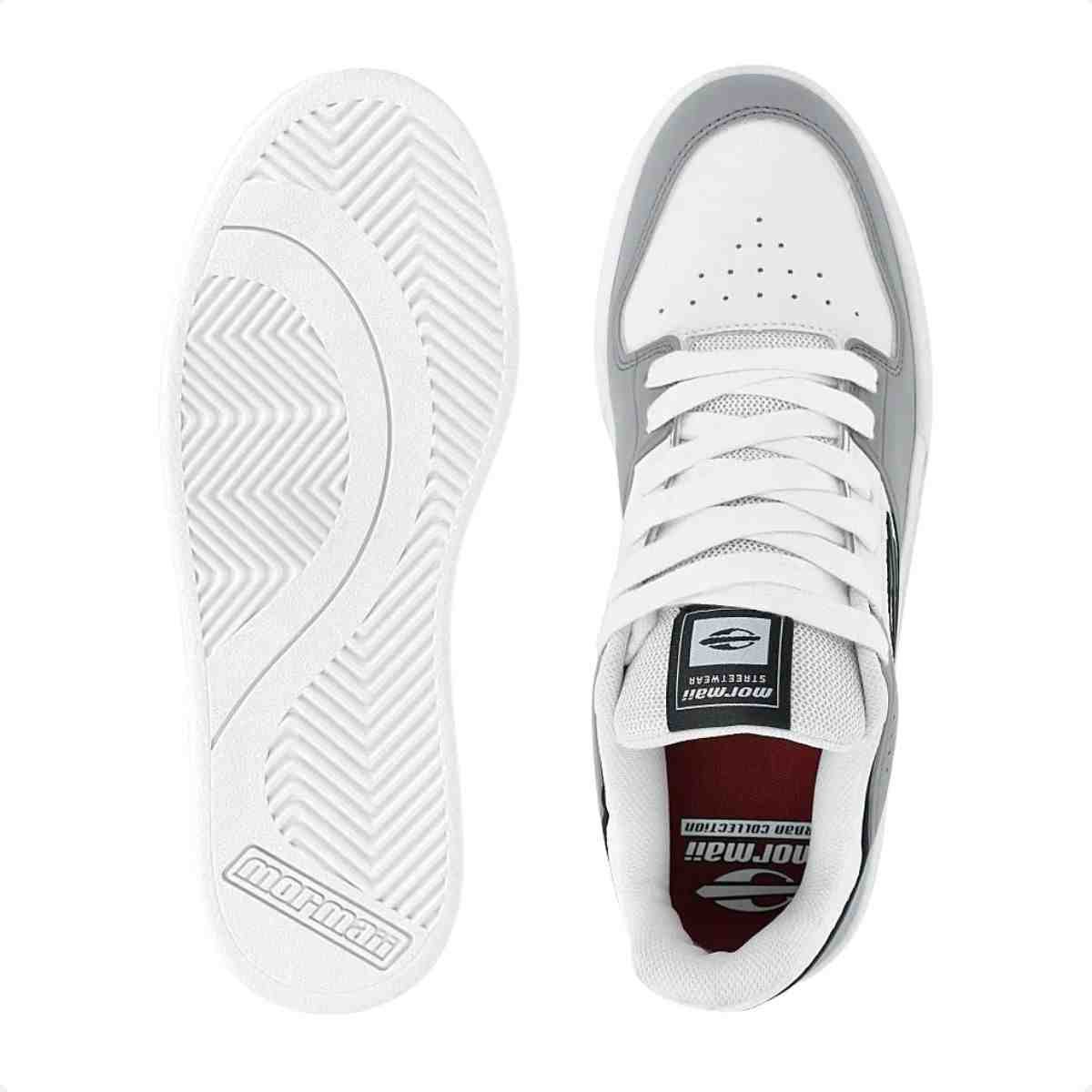 Tenis Street Masc Mormaii Joaca Branco Cinza Cinza 6