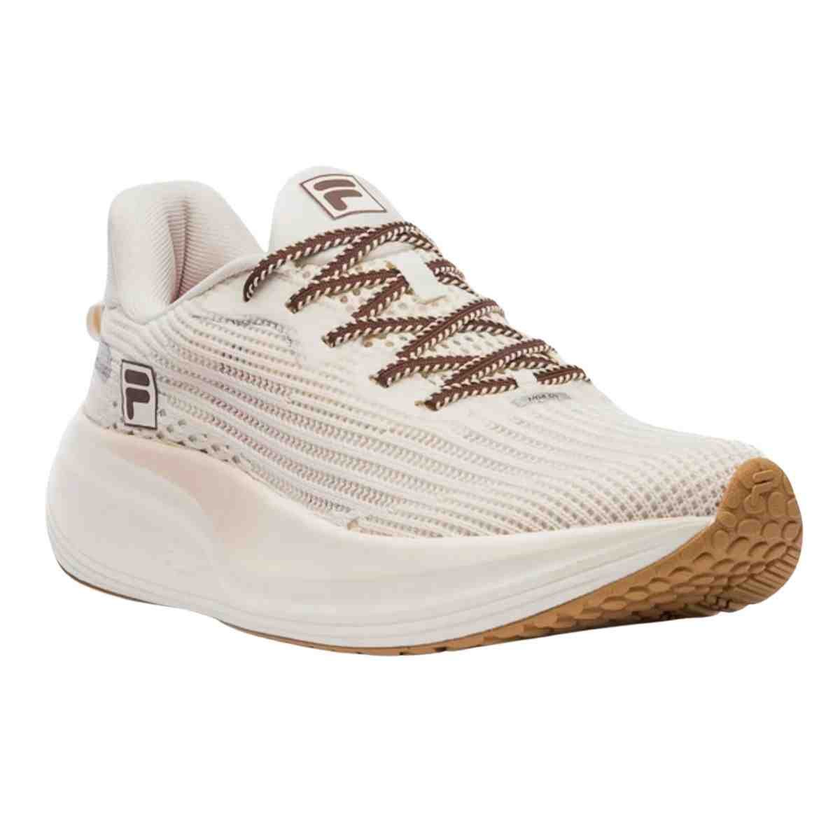Tênis Corrida Feminino Fila Racer Speedzone Bege E Marrom Bege 2