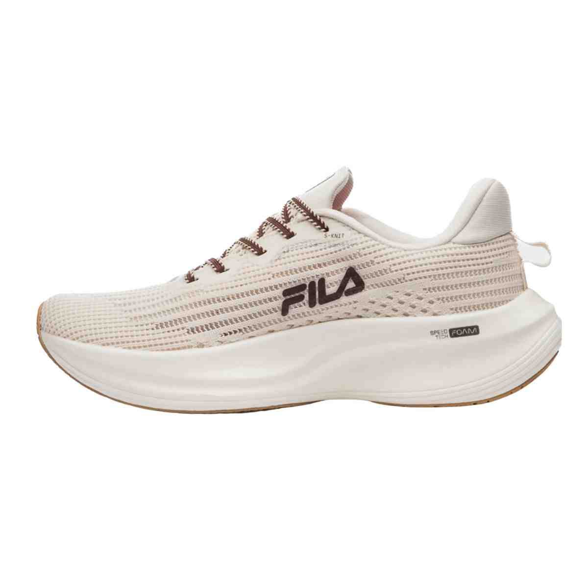 Tênis Corrida Feminino Fila Racer Speedzone Bege E Marrom Bege 5
