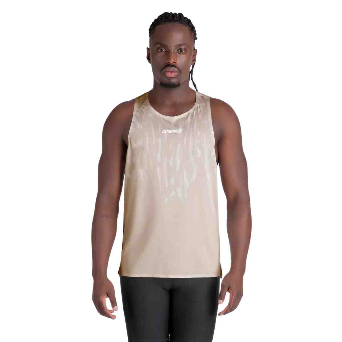 Camiseta Masculina Regata Olympikus Corre Bege