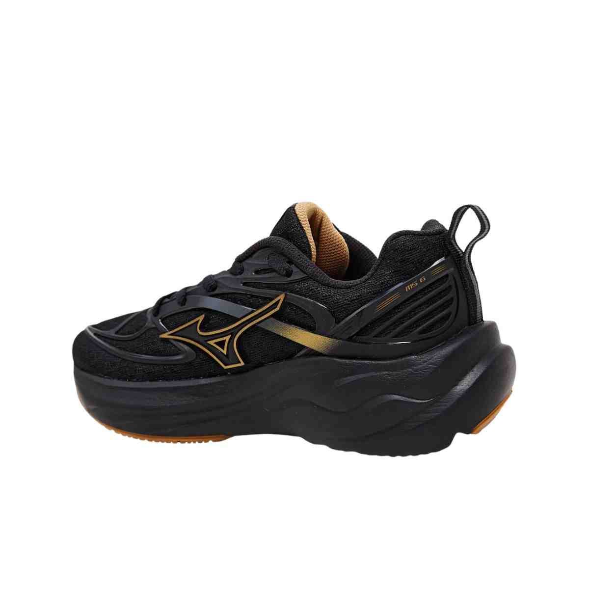 Tenis Corrida Infantil Masculino Mizuno Space 6 Preto Preto 3