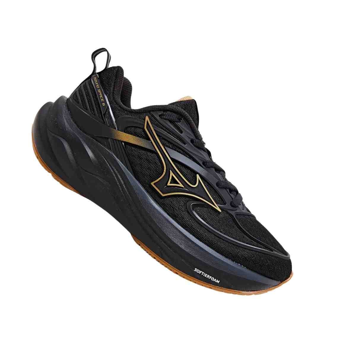 Tenis Corrida Infantil Masculino Mizuno Space 6 Preto Preto 5