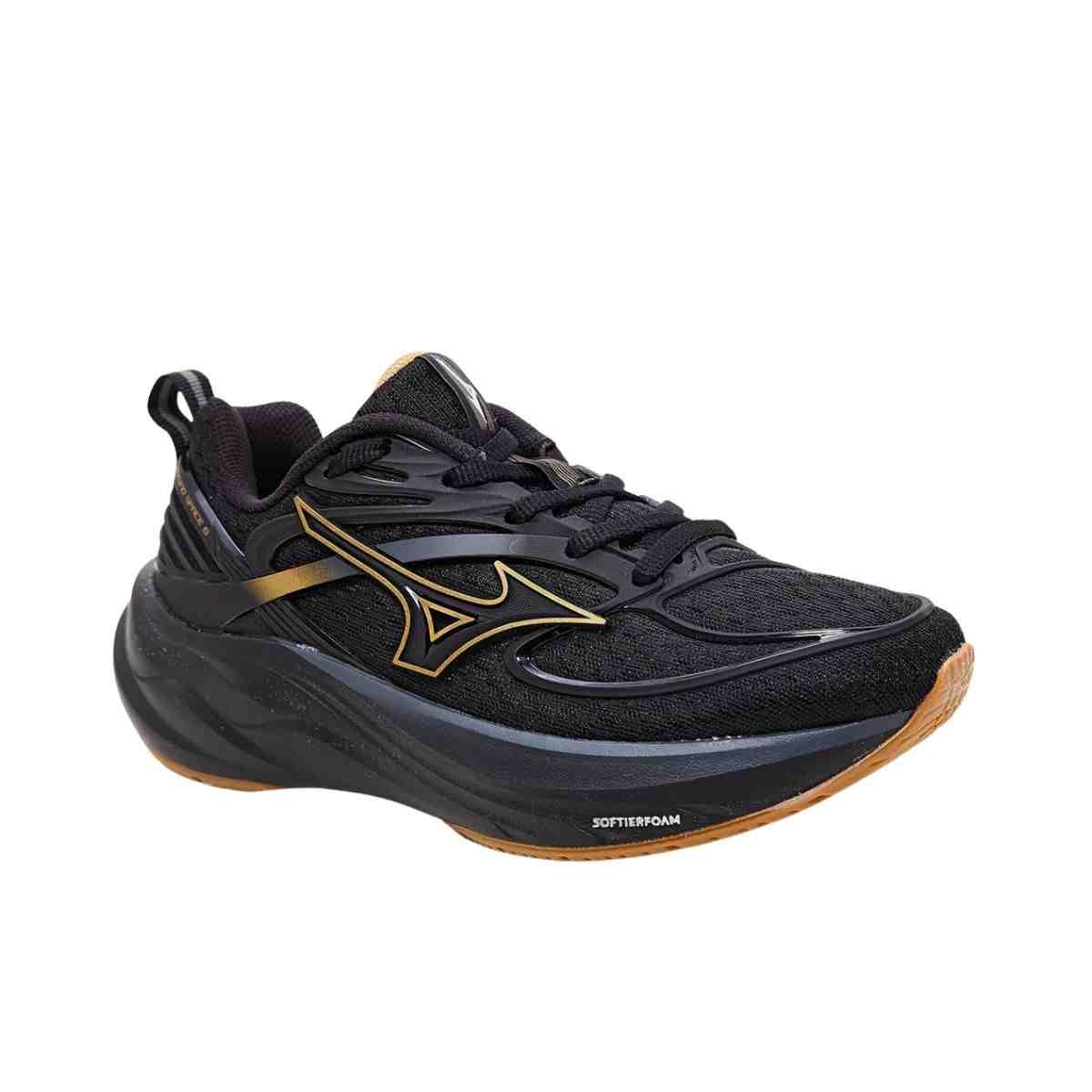 Tenis Corrida Infantil Masculino Mizuno Space 6 Preto Preto 2
